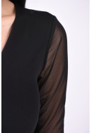 Body Dama Finteks Collection V-Neck Mesh Black